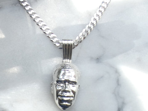 Face Pendant with Cuban Chain