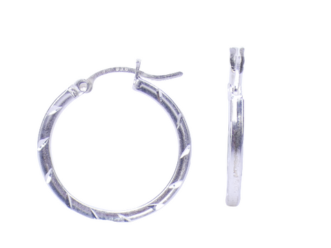 Small Medium Continuous Pattern Hoops .75in