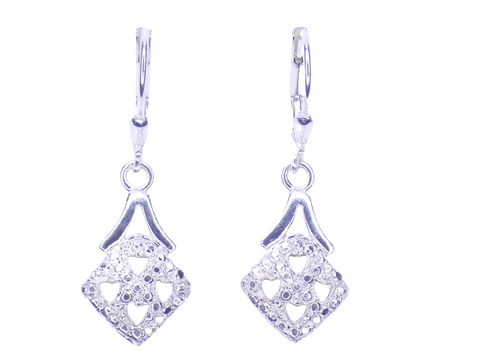 Diamond Shape Dangling Earrings